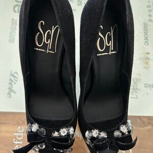 Black Italian Swede Heels